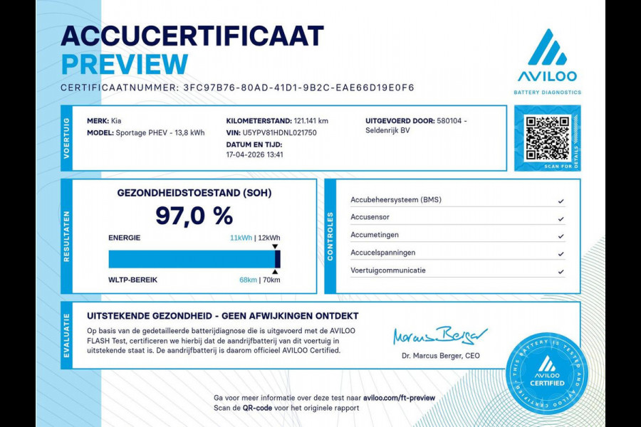 Kia Sportage 1.6 T-GDI Plug-in Hybrid AWD DynamicLine | SOH 97% | Adaptive cruise | Carplay | Camera | Climate control | Navigatie | Digital Cockpit | PHEV