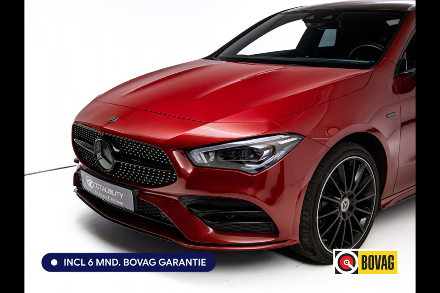 Mercedes-Benz CLA-Klasse 250 e AMG Nightpack Edition one | Panoramadak | Multibeam Led | Elec stoelen met memory | 19"LMV | Focal Audio, 360 Camera, Sfeerverlichting, Stoelverwarming, Naviagtie, App. connect