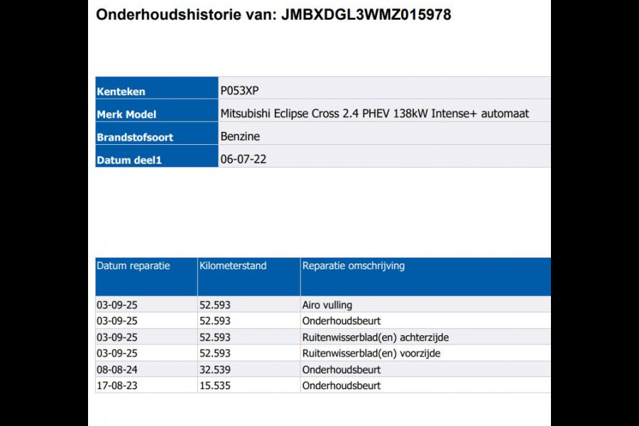 Mitsubishi Eclipse Cross 2.4 PHEV Intense+ Hybride / Navigatie / 1/2 Leder / Pdc. / Airco-ecc./ Radio multimedia / Apk 07-2026