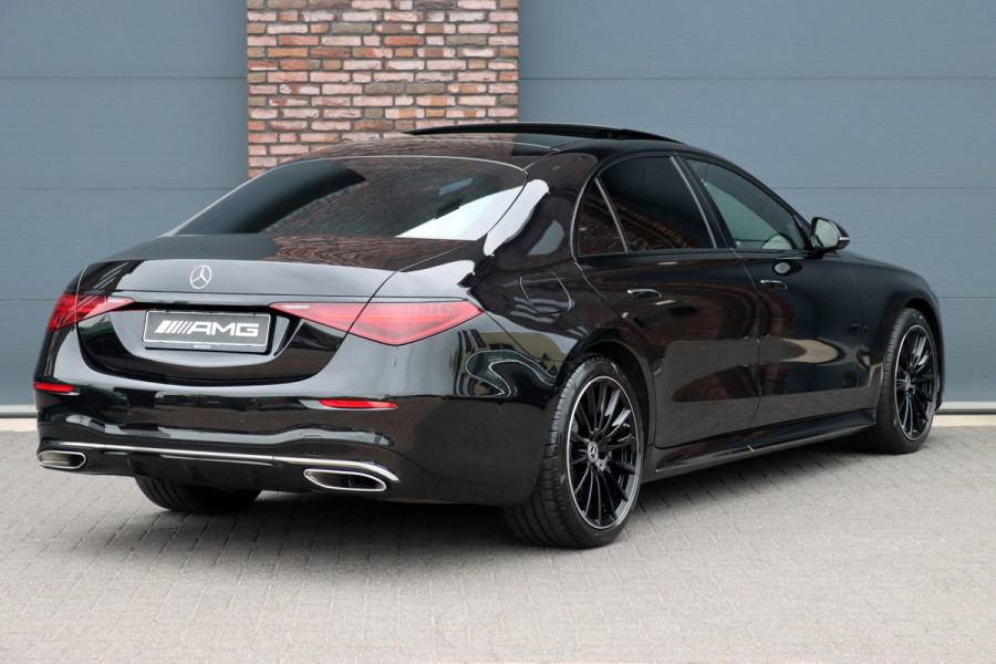 Mercedes-Benz S-Klasse 580 e 4MATIC Lang AMG Line | Airmatic | Distronic+ | Chauffeurspakket | Memory | Stoelventilatie V+A | Burmester | Soft-Close | Digital Light | Vlakkenverwarming | HUD | Zonweringspakket |