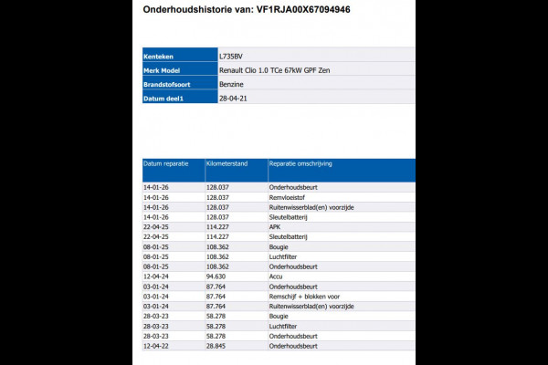 Renault Clio 1.0 TCe Zen / 6Versn. / 5drs./ Pdc./ Airco / Navigatie / Radio multimedia / Apk 04-2027