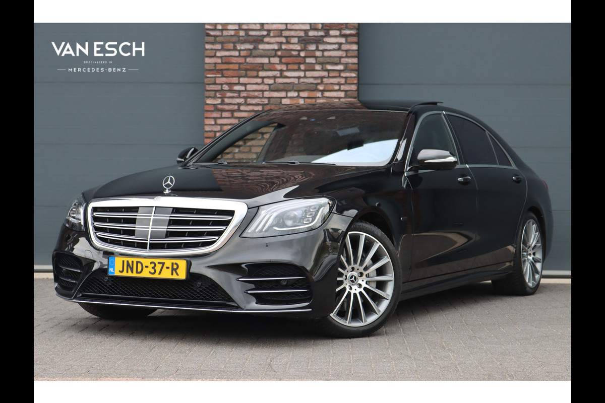 Mercedes-Benz S-Klasse 560 e Lang AMG Line | Luchtvering | Distronic+ | Massage | Stoelventilatie | Panoramadak | Multibeam LED | Soft-Close | Keyless Go | HUD | Apple Carplay |