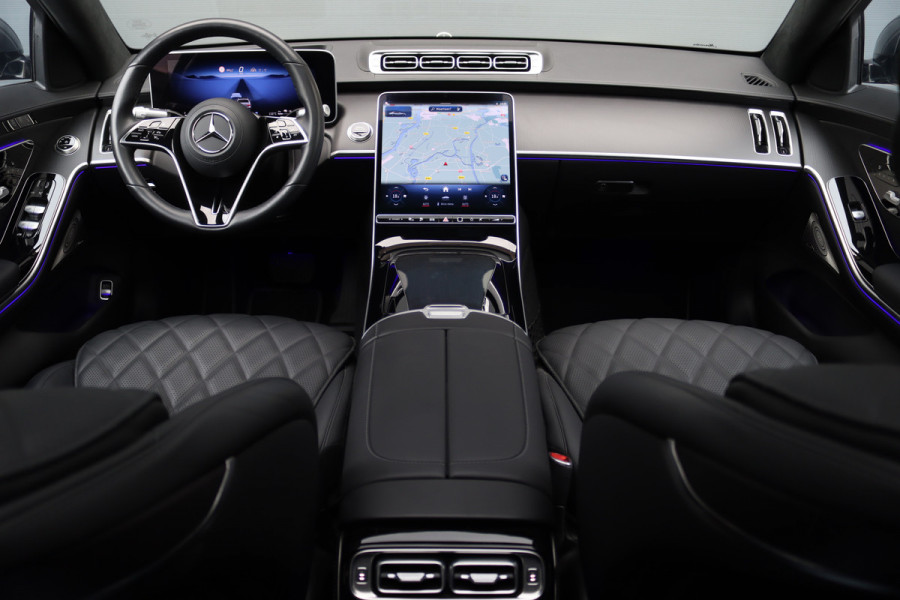 Mercedes-Benz S-Klasse 580 e 4MATIC Lang | Luchtvering | Achterasbesturing | Distronic+ | Chauffeurspakket | Stoelventilatie | Massage | Stoelventilatie V+A | HUD | Exclusiefpakket | Zonweringpakket | Vlakkenverwarming |