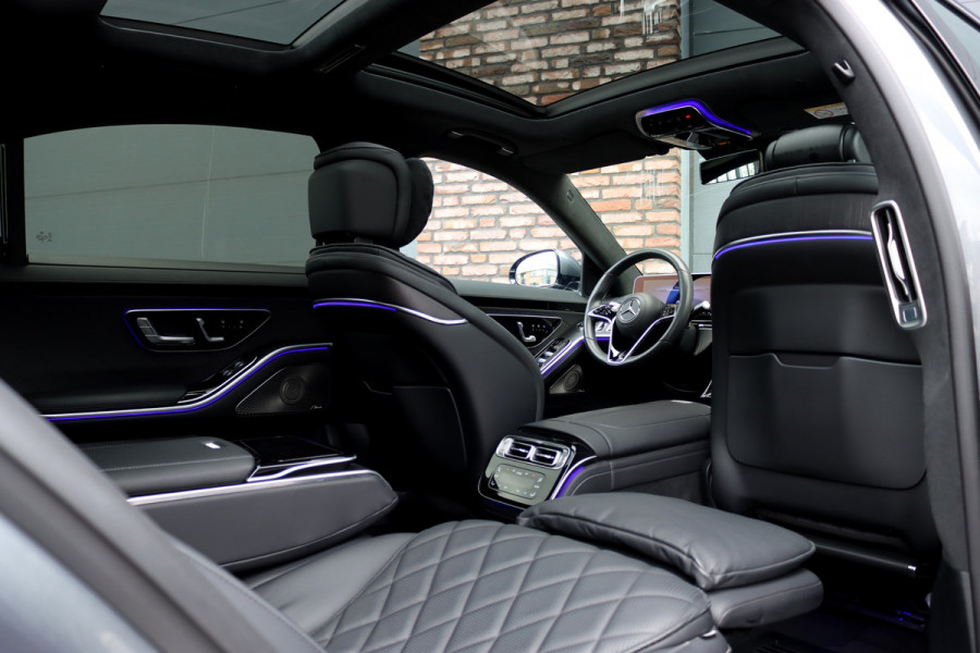 Mercedes-Benz S-Klasse 580 e 4MATIC Lang | Luchtvering | Achterasbesturing | Distronic+ | Chauffeurspakket | Stoelventilatie | Massage | Stoelventilatie V+A | HUD | Exclusiefpakket | Zonweringpakket | Vlakkenverwarming |