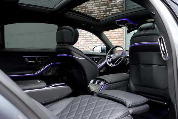 Mercedes-Benz S-Klasse 580 e 4MATIC Lang | Luchtvering | Achterasbesturing | Distronic+ | Chauffeurspakket | Stoelventilatie | Massage | Stoelventilatie V+A | HUD | Exclusiefpakket | Zonweringpakket | Vlakkenverwarming |