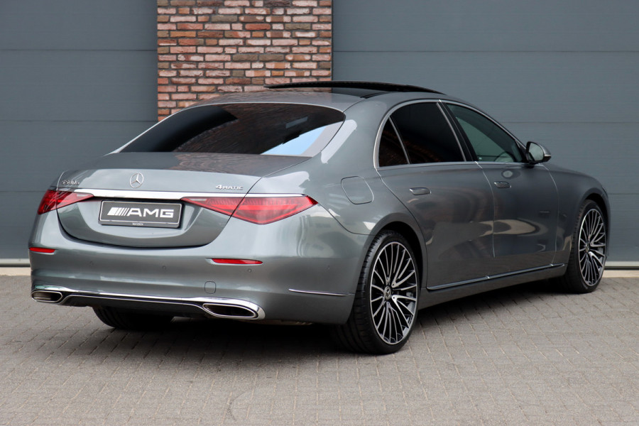 Mercedes-Benz S-Klasse 580 e 4MATIC Lang | Luchtvering | Achterasbesturing | Distronic+ | Chauffeurspakket | Stoelventilatie | Massage | Stoelventilatie V+A | HUD | Exclusiefpakket | Zonweringpakket | Vlakkenverwarming |
