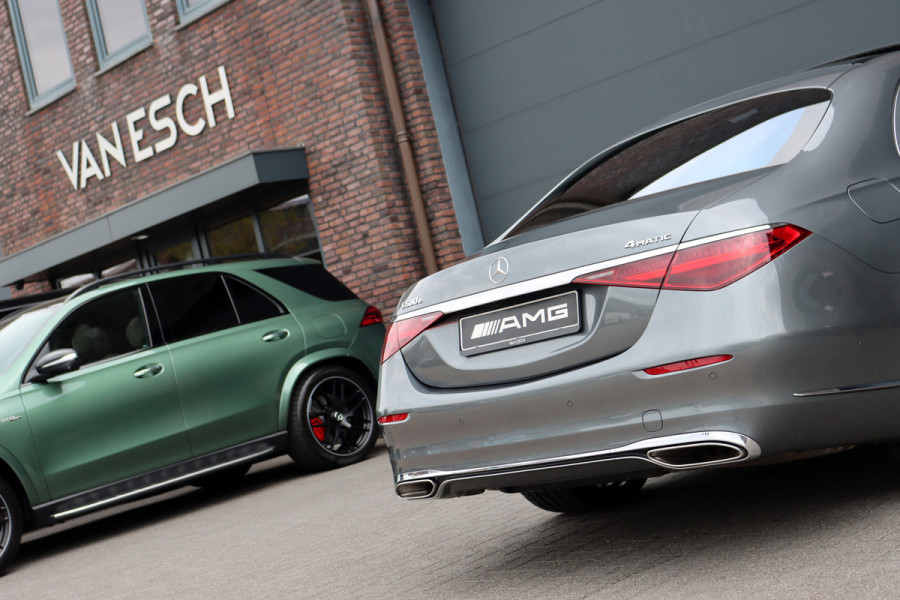 Mercedes-Benz S-Klasse 580 e 4MATIC Lang | Luchtvering | Achterasbesturing | Distronic+ | Chauffeurspakket | Stoelventilatie | Massage | Stoelventilatie V+A | HUD | Exclusiefpakket | Zonweringpakket | Vlakkenverwarming |