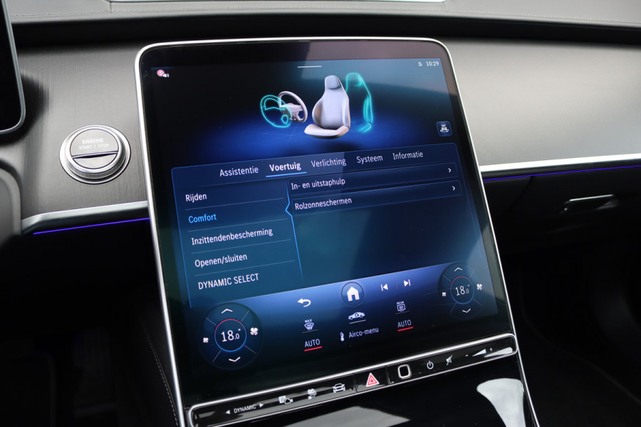 Mercedes-Benz S-Klasse 580 e 4MATIC Lang | Luchtvering | Achterasbesturing | Distronic+ | Chauffeurspakket | Stoelventilatie | Massage | Stoelventilatie V+A | HUD | Exclusiefpakket | Zonweringpakket | Vlakkenverwarming |