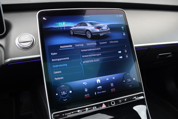 Mercedes-Benz S-Klasse 580 e 4MATIC Lang | Luchtvering | Achterasbesturing | Distronic+ | Chauffeurspakket | Stoelventilatie | Massage | Stoelventilatie V+A | HUD | Exclusiefpakket | Zonweringpakket | Vlakkenverwarming |