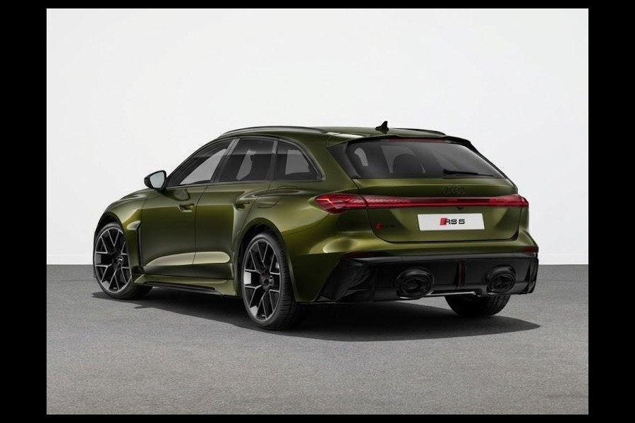 Audi RS5 Avant e-hybrid 470 kW 639 pk | Audi Sportpakket | Dark Olive Porsche kleur | Panorama-glasdak | Head-up display |