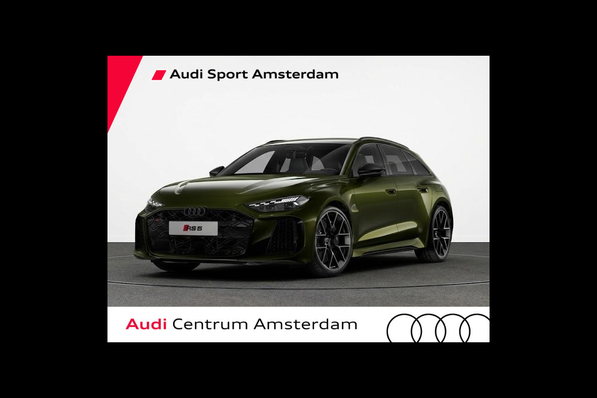 Audi RS5 Avant e-hybrid 470 kW 639 pk | Audi Sportpakket | Dark Olive Porsche kleur | Panorama-glasdak | Head-up display |