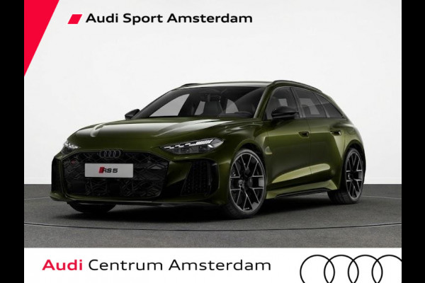 Audi RS5 Avant e-hybrid 470 kW 639 pk | Audi Sportpakket | Dark Olive Porsche kleur | Panorama-glasdak | Head-up display |