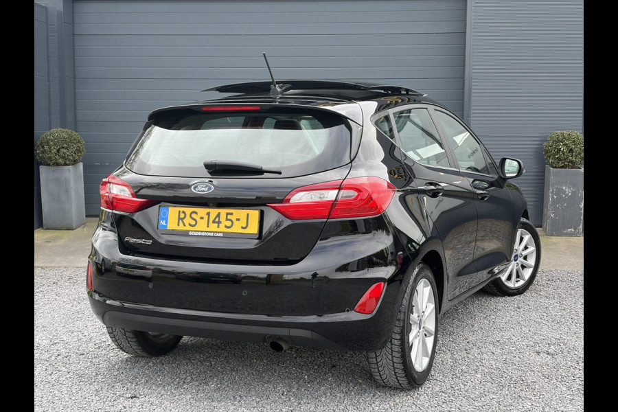 Ford Fiesta 1.0 EcoBoost Titanium 2e Eigenaar,Pano,Camera,Navi,PDC V+A,Carplay,Clima,Cruise,Dealer Onderhouden,6 Bak,N.A.P,102pk,Lm velgen,Apk tot 02-2027