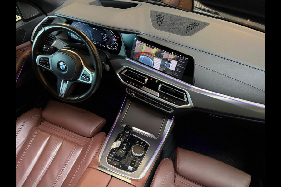BMW X5 XDrive45e High Executive M-SPORT|PANO|HuD|H&K|360CAM|KEYLESS|TREKHAAK|AUTOPILOT|DEALER ONDERHOUDEN|SFEERVERLICHTING|VOL!