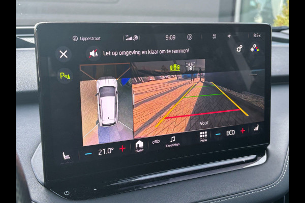 Škoda ENYAQ iV 80 Sportline / Full option! / Trekhaak / Panoramadak / 360Camera / Head-up / Leder&Alcantara / 21'' / CarPlay / Stoelverwarming 4x / Dodehoek / DAB / ACC / Warmtepomp / Zonescherm Zijruiten