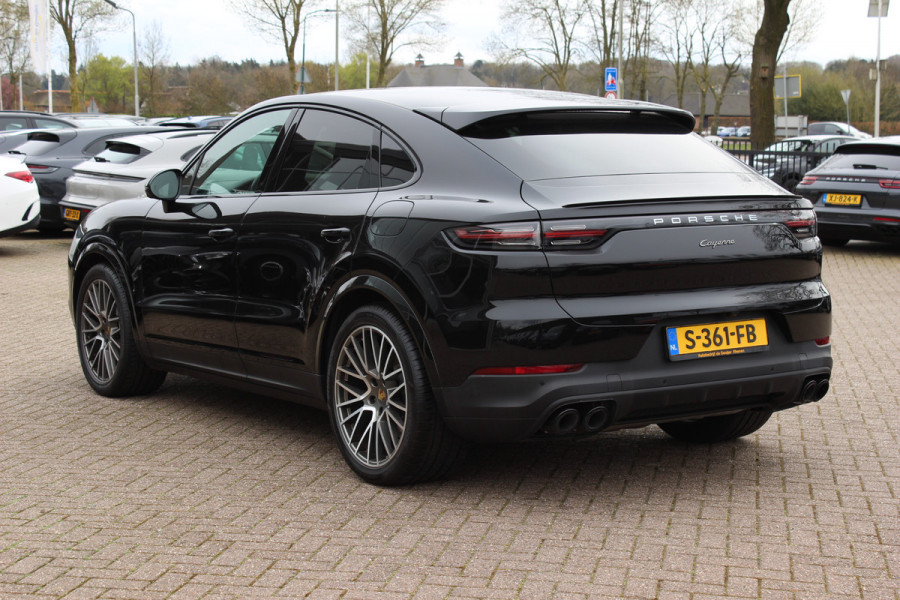 Porsche Cayenne Coupé 3.0 E-Hybrid Platinum Edition / Panoramadak / 360Camera / Luchtvering / 21'' / Sfeerverlichting / Sportchrono / Bose / Keyless / Sportuitlaat / Dodehoek / DAB / Stoelverwarming / ACC