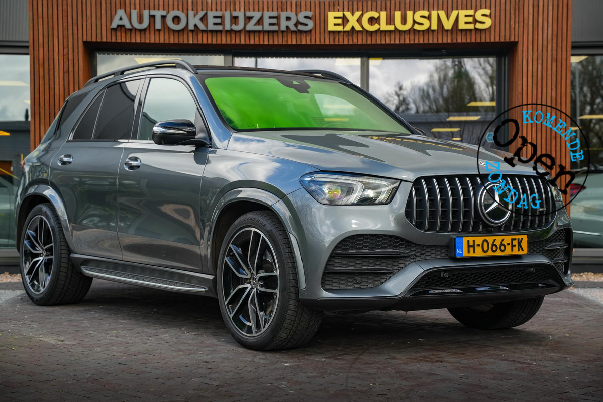 Mercedes-Benz GLE 450 4MATIC Premium Plus AMG Luchtvering Pano Treeplanken Navi Burmeister 22”
