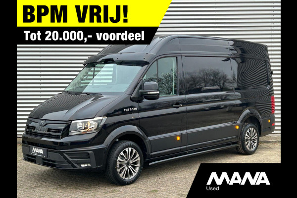 MAN TGE 3.140 L3H3 Automaat 140PK Zwart Black Lion Cruise control Carplay Camera