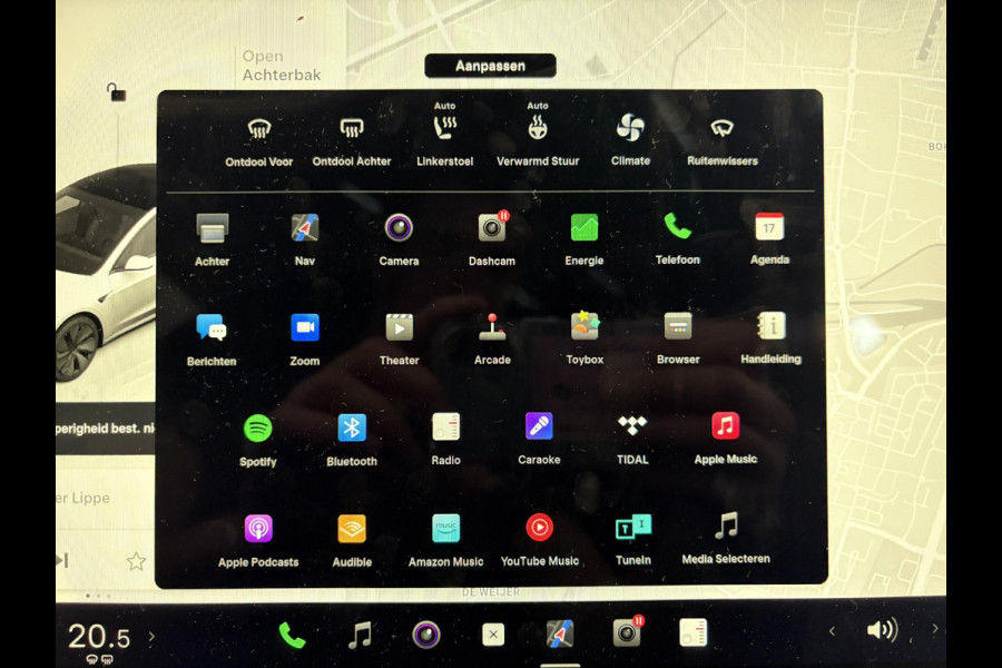 Tesla Model 3 RWD 60 kWh Panoramadak Navigatie Camera Parkeersensoren Cruise Control Stoelverwarming Dodehoek detectie Full LED Leder Climate Control Elektrische Stoelen