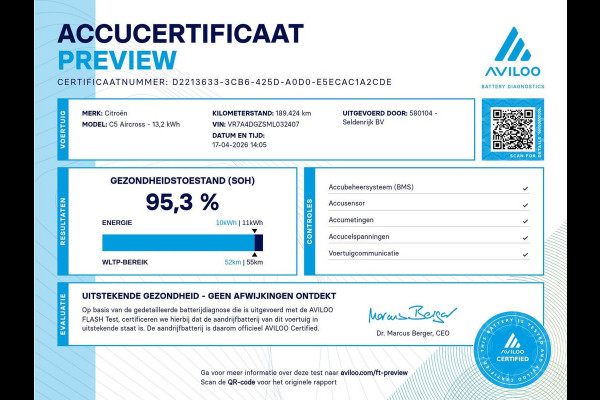 Citroën C5 Aircross 1.6 Plug-in Hybrid 225 Business | SOH 95,3% | Camera | Carplay | Navigatie | Full LED | Digital Cockpit | DAB | Climate control | Bluetooth | Cruise control | PHEV