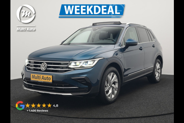 Volkswagen Tiguan 1.4 TSI eHybrid Elegance PHEV 245pk | Panodak | Camera | IQ Light | Adaptive Cruise | Alcantara Sportstoelen Verwarmd | Apple Carplay | Sfeerverlichting | Stuur Verwarmd | Navigatie | Virtual | DAB | Plug In Hybrid