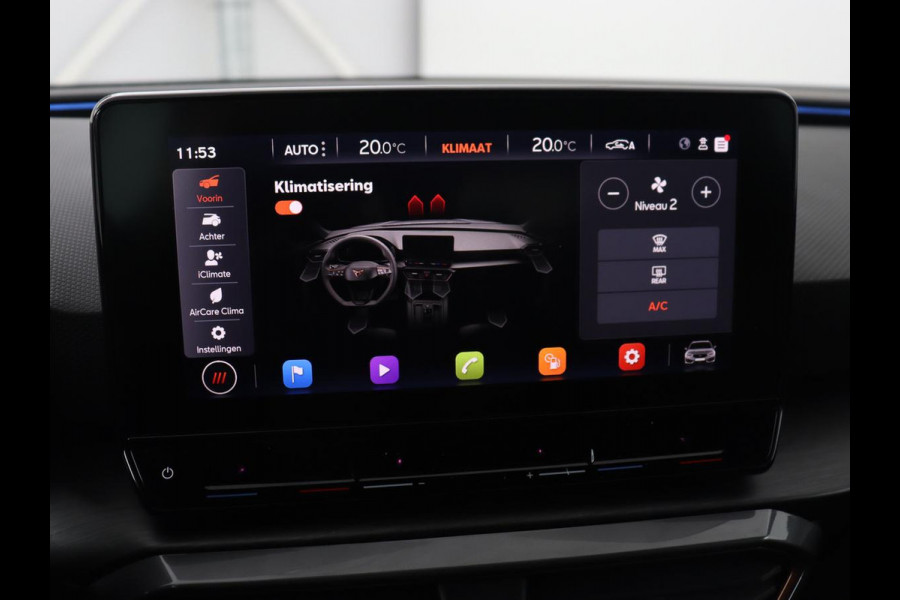 CUPRA Leon 1.4 e-Hybrid VZ Business | 245pk | SOH 92% | Trekhaak | Carplay | Adaptive cruise | Sportstoelen | Navigatie | Stuurverwarming | Parkeerhulp | Full LED | Sfeerverlichting | Keyless | PHEV | Plug In