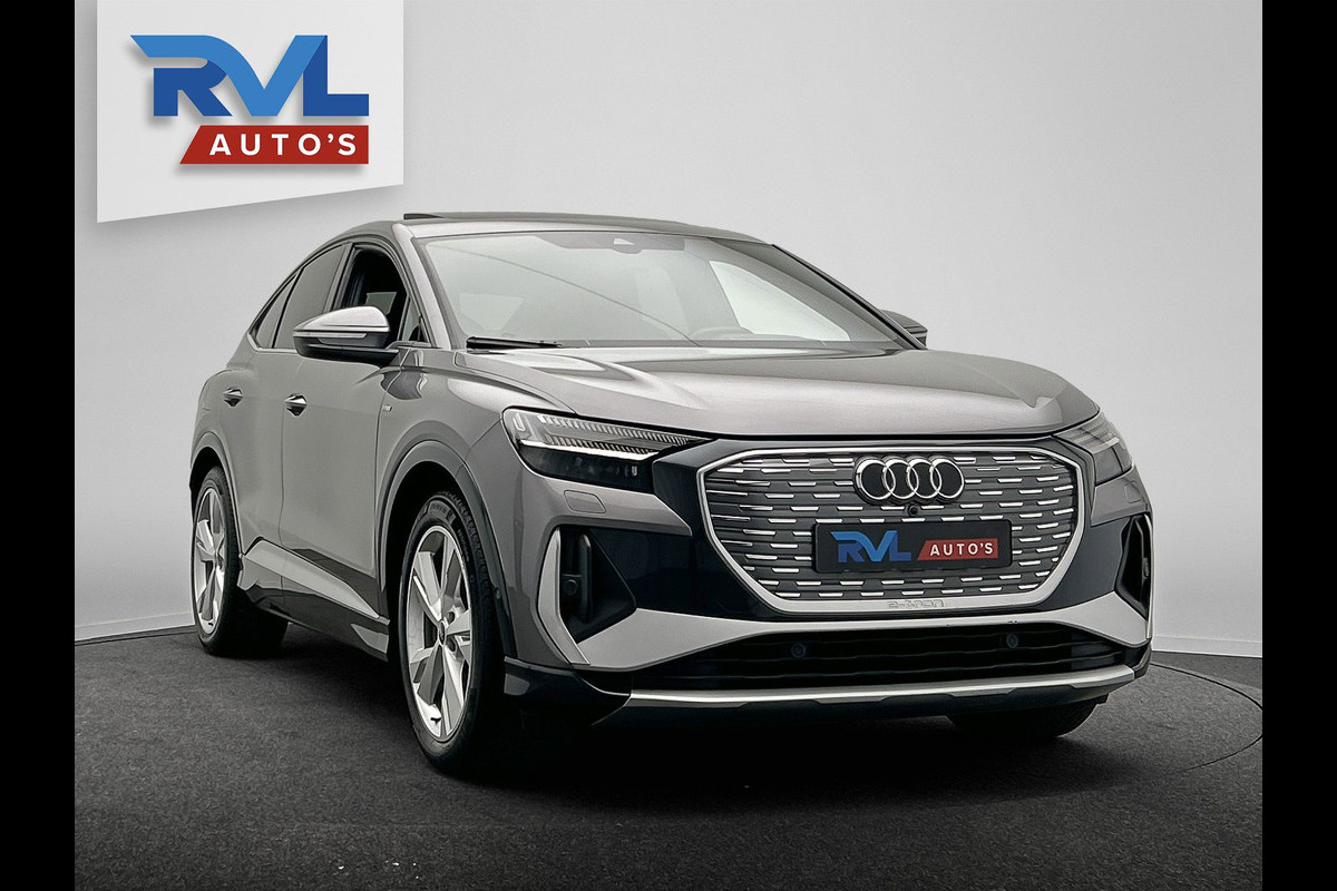 Audi Q4 Sportback e-tron 40 S edition 77 kWh 2x S-Line | SOH 94,29% | Adaptieve Cruise | Panoramadak |Trekhaak | Carplay