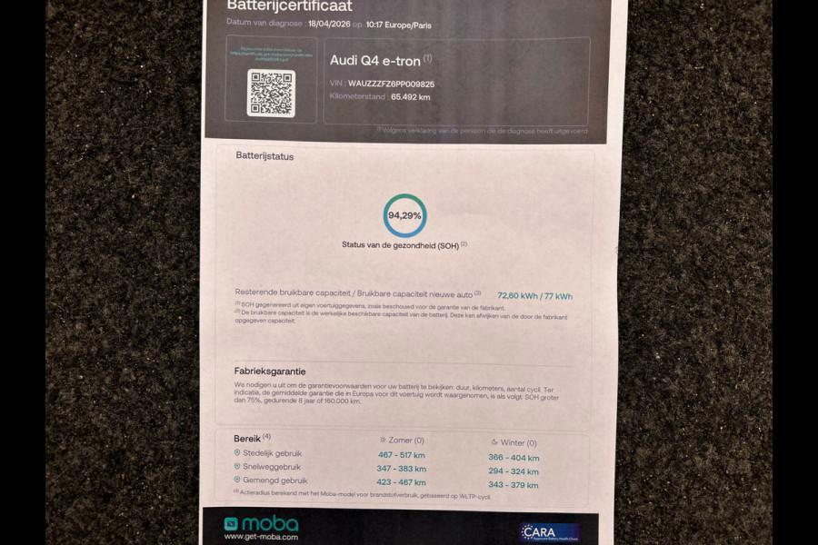 Audi Q4 Sportback e-tron 40 S edition 77 kWh 2x S-Line | SOH 94,29% | Adaptieve Cruise | Panoramadak |Trekhaak | Carplay