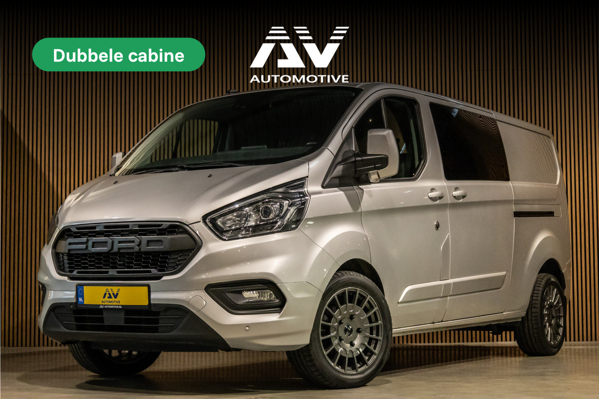 Ford Transit Custom 300 2.0 TDCI 170 PK L2H1 Limited DC | Dubbel cabine | Lederen bekleding | 6-Zitter | Elek stoelen | Navigatie | CarPlay | Camera | DAB | Dodehoekdetectie | Nieuwe APK | Dealer onderhouden | Euro 6 | BPM Vrij