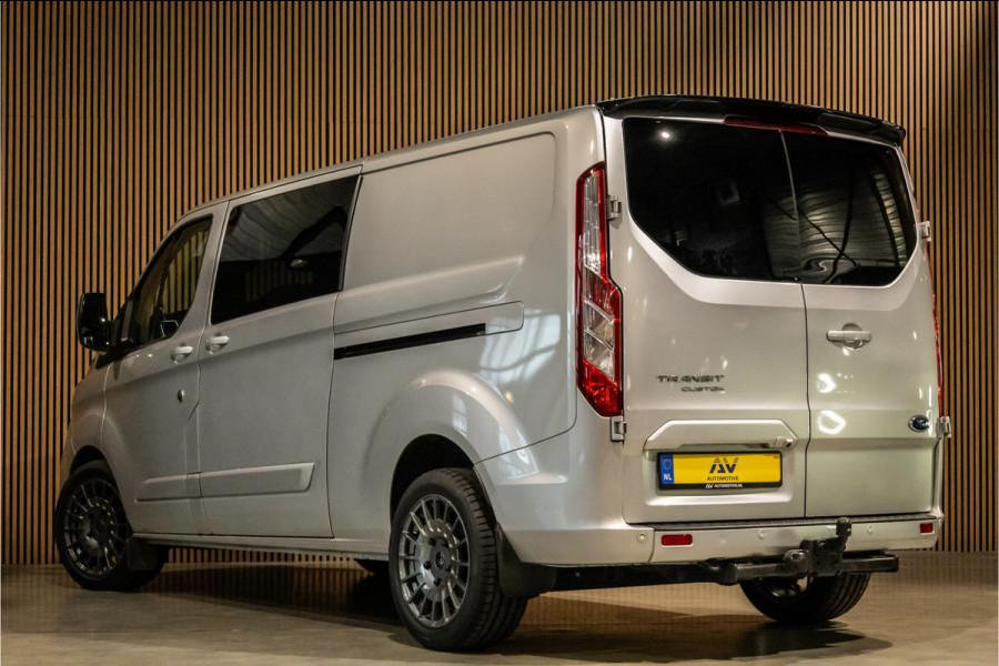 Ford Transit Custom 300 2.0 TDCI 170 PK L2H1 Limited DC | Dubbel cabine | Lederen bekleding | 6-Zitter | Elek stoelen | Navigatie | CarPlay | Camera | DAB | Dodehoekdetectie | Nieuwe APK | Dealer onderhouden | Euro 6 | BPM Vrij