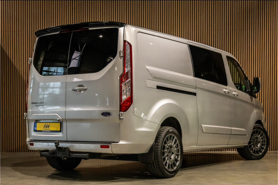 Ford Transit Custom 300 2.0 TDCI 170 PK L2H1 Limited DC | Dubbel cabine | Lederen bekleding | 6-Zitter | Elek stoelen | Navigatie | CarPlay | Camera | DAB | Dodehoekdetectie | Nieuwe APK | Dealer onderhouden | Euro 6 | BPM Vrij