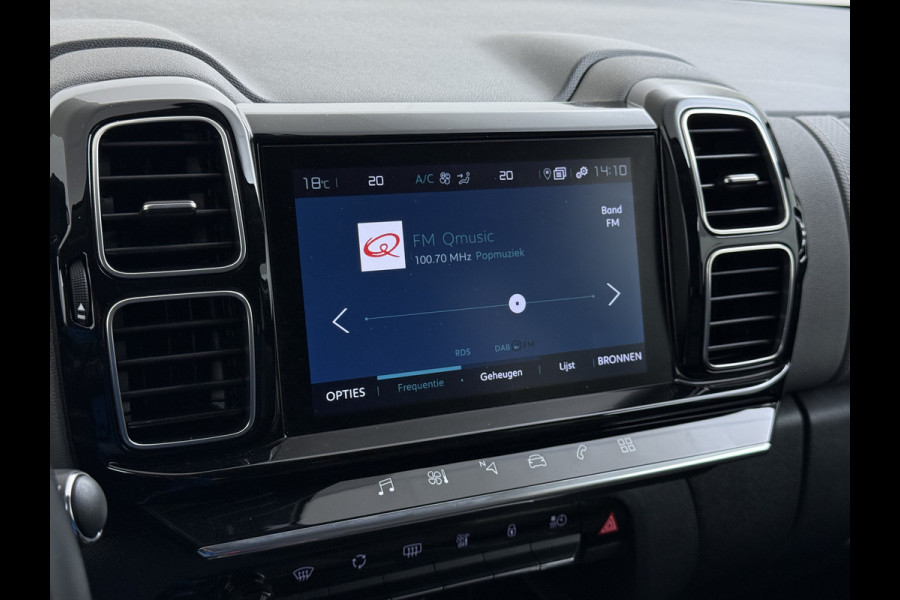 Citroën C5 Aircross 1.6T 225pk PHEV AUT-8 360°Camera Trekhaak PDC Apple Carplay Android Navi Ecc Cruise Control Feel SOH 95% Led Lmv 18" DAB+ Isofix Privacy Glas Bluetooth Plug-in Hybrid 1.300KG Trekgewicht