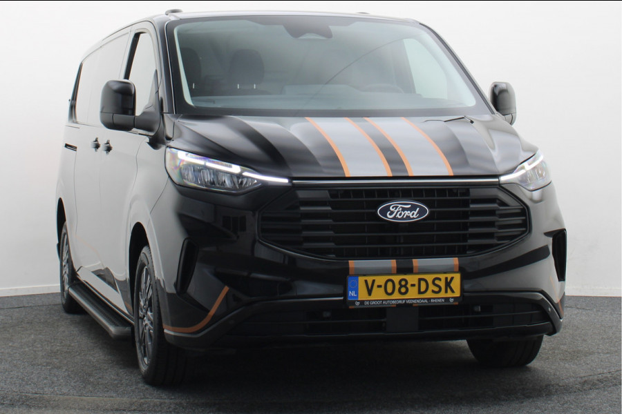 Ford Transit Custom 300 2.0 TDCI Automaat L2H1 3-Zits, LED, Keyless, ACC, Trekhaak, Side-Bars, PDC, 17"