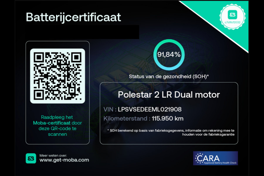Polestar 2 Long Range Dual Motor Launch Edition 78kWh ACCU 91% . DEALER ONDERHOUDEN . STOELVERWARMING VOOR EN ACHTER  .