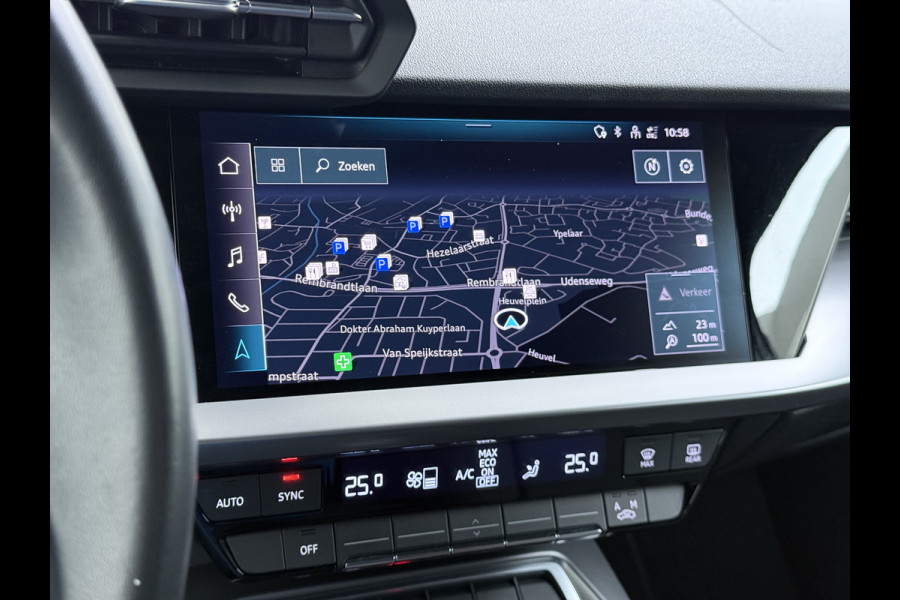Audi A3 Sportback 30TFSI AUT-7 Adaptive-Cruise Navi Apple Carplay Android Sportstoelen LED-v+a PDC m.Hybrid Ecc Advanced Edition S-Troni Privacy Glas Lmv Led DAB Wifi Regensensor Rijstrooksensor Virtual Cockpit 1e Eigenaar Origineel Nederlandse Auto