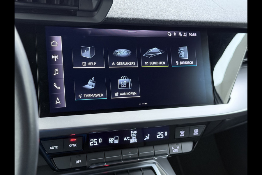 Audi A3 Sportback 30TFSI AUT-7 Adaptive-Cruise Navi Apple Carplay Android Sportstoelen LED-v+a PDC m.Hybrid Ecc Advanced Edition S-Troni Privacy Glas Lmv Led DAB Wifi Regensensor Rijstrooksensor Virtual Cockpit 1e Eigenaar Origineel Nederlandse Auto