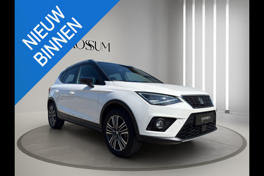 Seat Arona 1.0 TSI Xcellence Business Intense Automaat | Navi |Virtual Cockpit | Stoelverw | White met zwart dak |