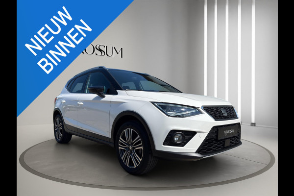 Seat Arona 1.0 TSI Xcellence Business Intense Automaat | Navi |Virtual Cockpit | Stoelverw | White met zwart dak |