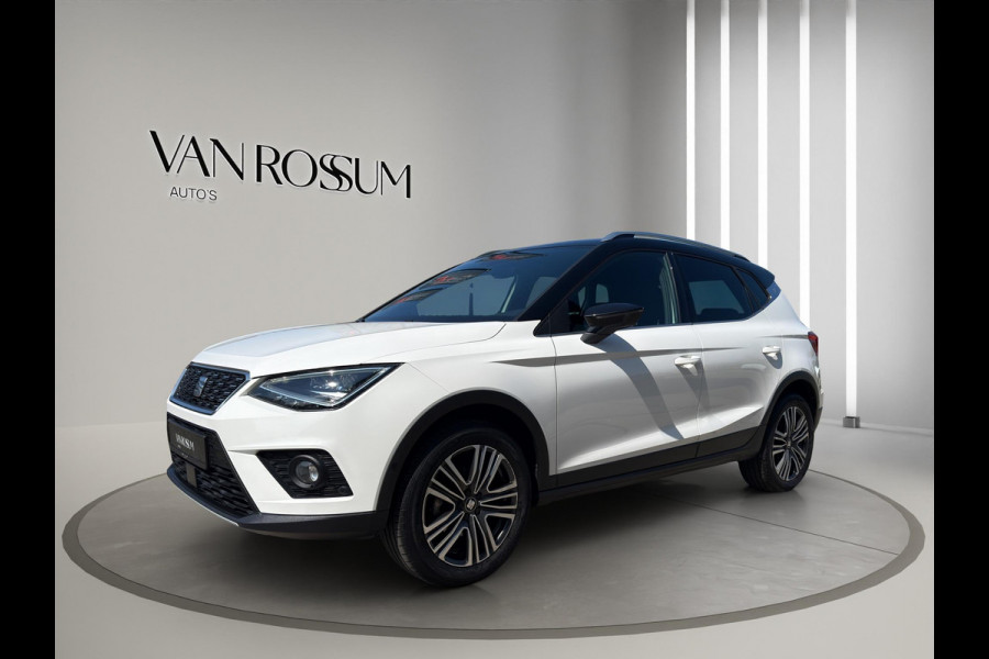 Seat Arona 1.0 TSI Xcellence Business Intense Automaat | Navi |Virtual Cockpit | Stoelverw | White met zwart dak |