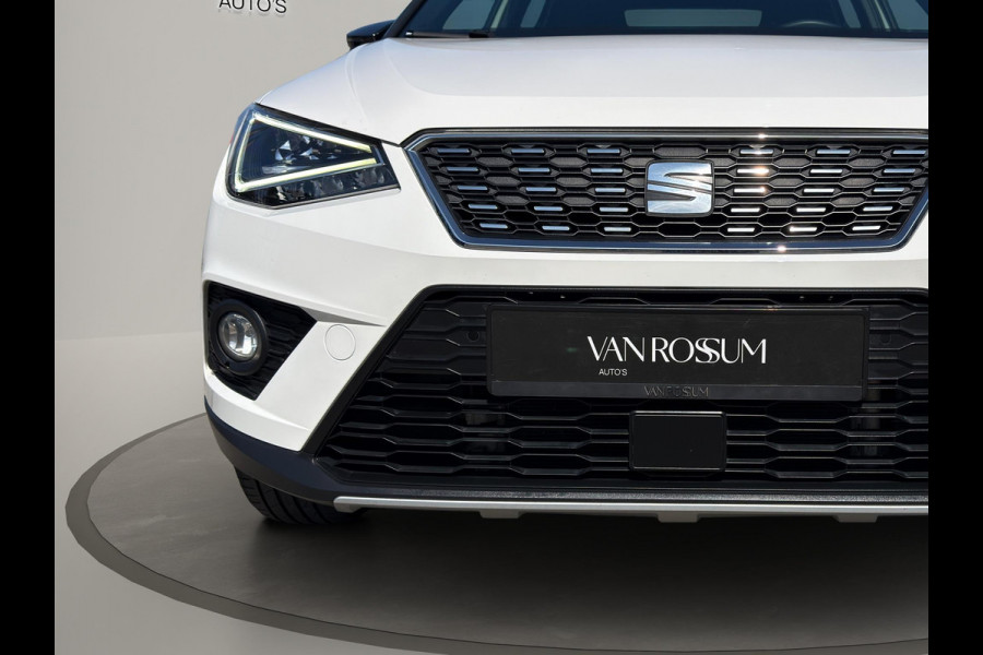 Seat Arona 1.0 TSI Xcellence Business Intense Automaat | Navi |Virtual Cockpit | Stoelverw | White met zwart dak |