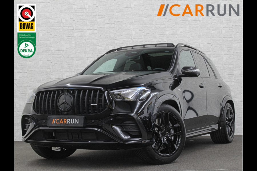 Mercedes-Benz GLE AMG 53 Hybrid 4MATIC+ | Nieuw! | Panorama | 360 Camera | Stoelventilatie | Head-Up | Burmester | Trekhaak | Carbon | 4-Zone Clima | AMG Drive-Unit | Nappa-Leder | Keyless-Go | Night-Pakket | Memory | Luchtvering | Parfumering | Carplay | Stuurverwarming | Bekerhouder Clima | Draadloos Laden |