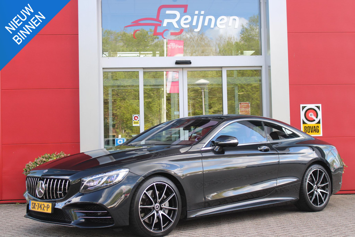 Mercedes-Benz S-Klasse Coupé 450 4MATIC | AMG-STYLING INTERIEUR / EXTERIEUR | PANORAMADAK | BURMESTER PREMIUM AUDIO ® | ELEKTRISCH VERSTELBARE VOORSTOELEN MET GEHEUGEN | MASSAGE STOELEN | VOORSTOELEN VERWARMBAAR | VOORSTOELEN GEVENTILEERD | AIRSCARF ( HOOFDRUIMTEVERWARMING VOOR BESTUURDER EN VOORPASSAGIER | LEDEREN INTERIEURDELEN | HOUTAFWERKING INTERIEUR | SFEERVERLICHTING | LEDEREN BEKLEDING | ADAPTIVE CRUISE CONTROL | PARKEERPAKKET INCLUSIEF 360°-CAMERA | ELEKTRISCHE ACHTERKLEP | VLAKKENVERWARMING | DODEHOEK DETECTIE | 20" MULTISPAAK LICHTMETALEN VELGEN |