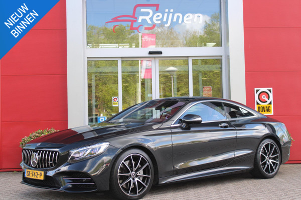Mercedes-Benz S-Klasse Coupé 450 4MATIC | AMG-STYLING INTERIEUR / EXTERIEUR | PANORAMADAK | BURMESTER PREMIUM AUDIO ® | ELEKTRISCH VERSTELBARE VOORSTOELEN MET GEHEUGEN | MASSAGE STOELEN | VOORSTOELEN VERWARMBAAR | VOORSTOELEN GEVENTILEERD | AIRSCARF ( HOOFDRUIMTEVERWARMING VOOR BESTUURDER EN VOORPASSAGIER | LEDEREN INTERIEURDELEN | HOUTAFWERKING INTERIEUR | SFEERVERLICHTING | LEDEREN BEKLEDING | ADAPTIVE CRUISE CONTROL | PARKEERPAKKET INCLUSIEF 360°-CAMERA | ELEKTRISCHE ACHTERKLEP | VLAKKENVERWARMING | DODEHOEK DETECTIE | 20" MULTISPAAK LICHTMETALEN VELGEN |