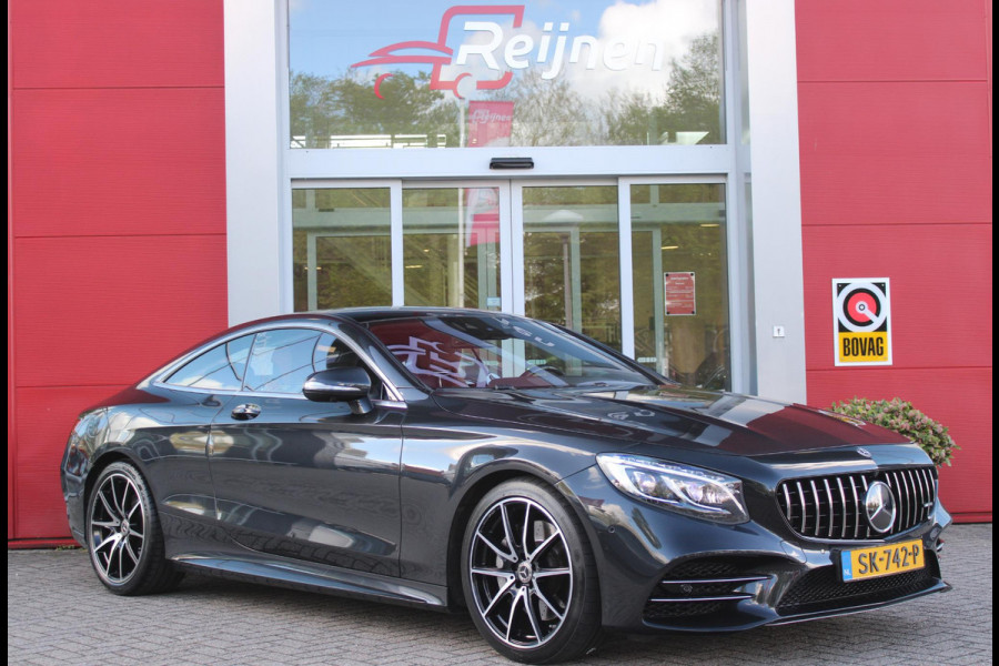 Mercedes-Benz S-Klasse Coupé 450 4MATIC | AMG-STYLING INTERIEUR / EXTERIEUR | PANORAMADAK | BURMESTER PREMIUM AUDIO ® | ELEKTRISCH VERSTELBARE VOORSTOELEN MET GEHEUGEN | MASSAGE STOELEN | VOORSTOELEN VERWARMBAAR | VOORSTOELEN GEVENTILEERD | AIRSCARF ( HOOFDRUIMTEVERWARMING VOOR BESTUURDER EN VOORPASSAGIER | LEDEREN INTERIEURDELEN | HOUTAFWERKING INTERIEUR | SFEERVERLICHTING | LEDEREN BEKLEDING | ADAPTIVE CRUISE CONTROL | PARKEERPAKKET INCLUSIEF 360°-CAMERA | ELEKTRISCHE ACHTERKLEP | VLAKKENVERWARMING | DODEHOEK DETECTIE | 20" MULTISPAAK LICHTMETALEN VELGEN |