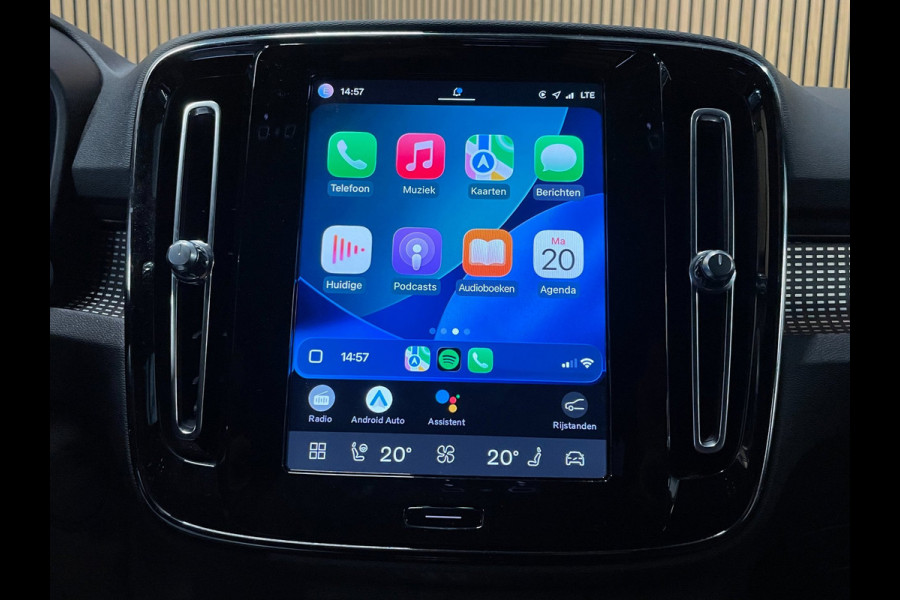 Volvo XC40 Recharge Core|94% SOH|BLACK|ACC|CAMERA|APPLE CARPLAY/ANDROID AUTO|STOEL+STUURVERW|ELEK.KLEP|NL-AUTO|NAP|INC.BTW|1e EIG|