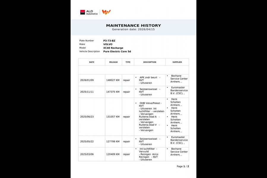 Volvo XC40 Recharge Core|94% SOH|BLACK|ACC|CAMERA|APPLE CARPLAY/ANDROID AUTO|STOEL+STUURVERW|ELEK.KLEP|NL-AUTO|NAP|INC.BTW|1e EIG|