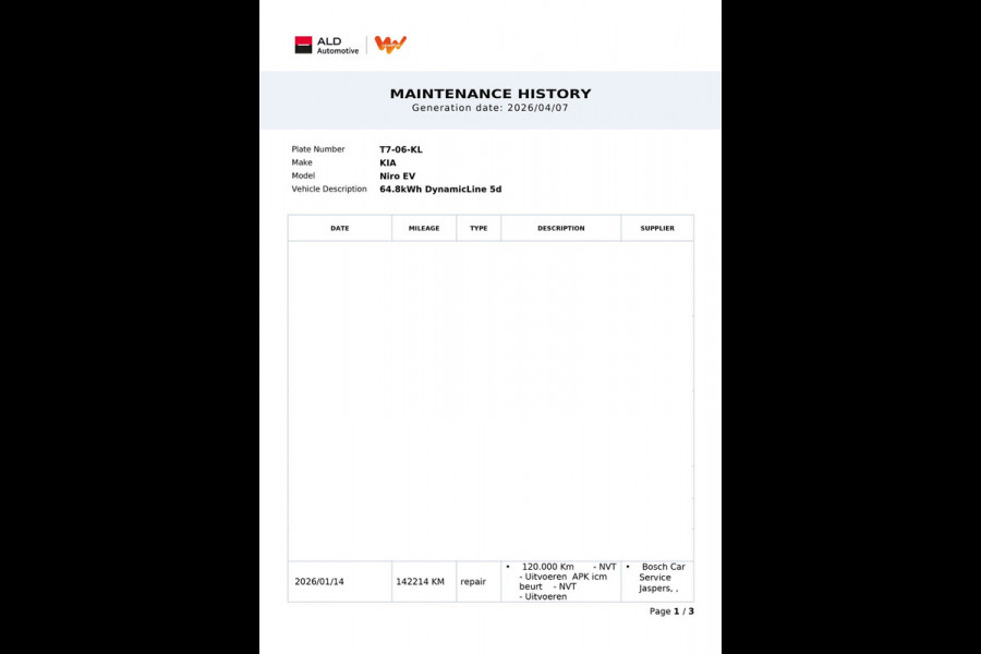 Kia Niro EV DynamicLine 64.8 kWh|100% SOH|DIGITAL COCKPIT|LEDER|ACC|APPLE CARPLAY|CAMERA|CLIMATE+CRUISE CONTROL|ORG.NL|NAP|1 EIG