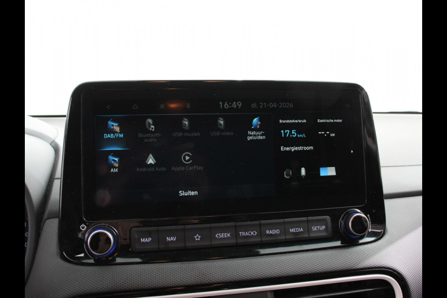 Hyundai Kona 1.6 GDI HEV Comfort Smart Automaat Climate control Cruise control Stoelverwarming Stuurverwarming Camera Parkeersensoren Lichtmetalen velgen Apple Carplay/ Android Auto