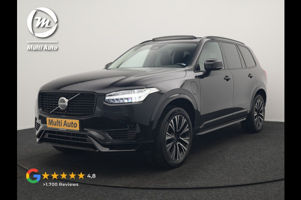 Volvo XC90 T8 Recharge AWD R-Design 7 Persoons PHEV 455pk Long Range | Panodak | Adaptive Cruise | Camera | Harman / Kardon | Lederen Sportstoelen Memory & Verwarmd | Google Assistent | Stuur Verwarmd | Keyless | Blis | Plug In Hybrid |