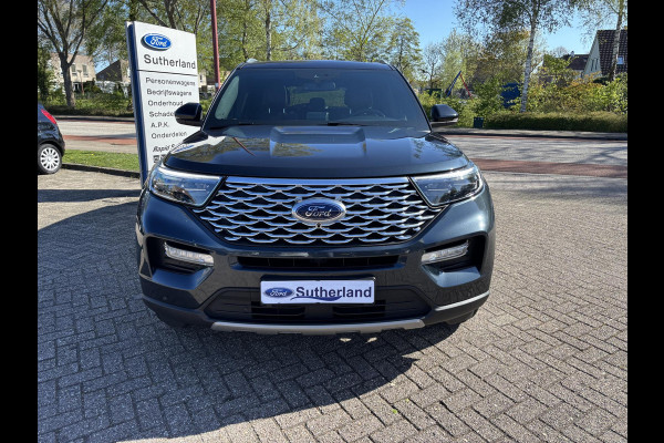 Ford Explorer 3.0 V6 EcoBoost PHEV Platinum 457pk | 7 persoons | Trekhaak | Panoramadak | BTW verrekenbaar | Adaptieve Cruise | Lederen bekleding | Stoelverwarming